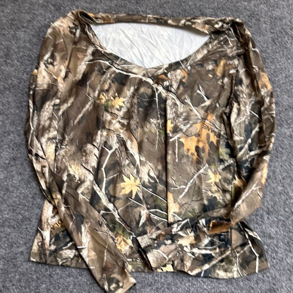 Coolane Shirt Womens Size S Brown Camouflage Long Sleeve Scoop Neck Athletic Top